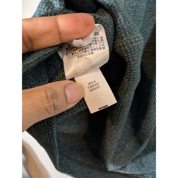 Eddie Bauer Men Ribbed Henley Long Sleeve Shirt Teal Sz XL Outdoor Gorpcore - Picture 7 of 8